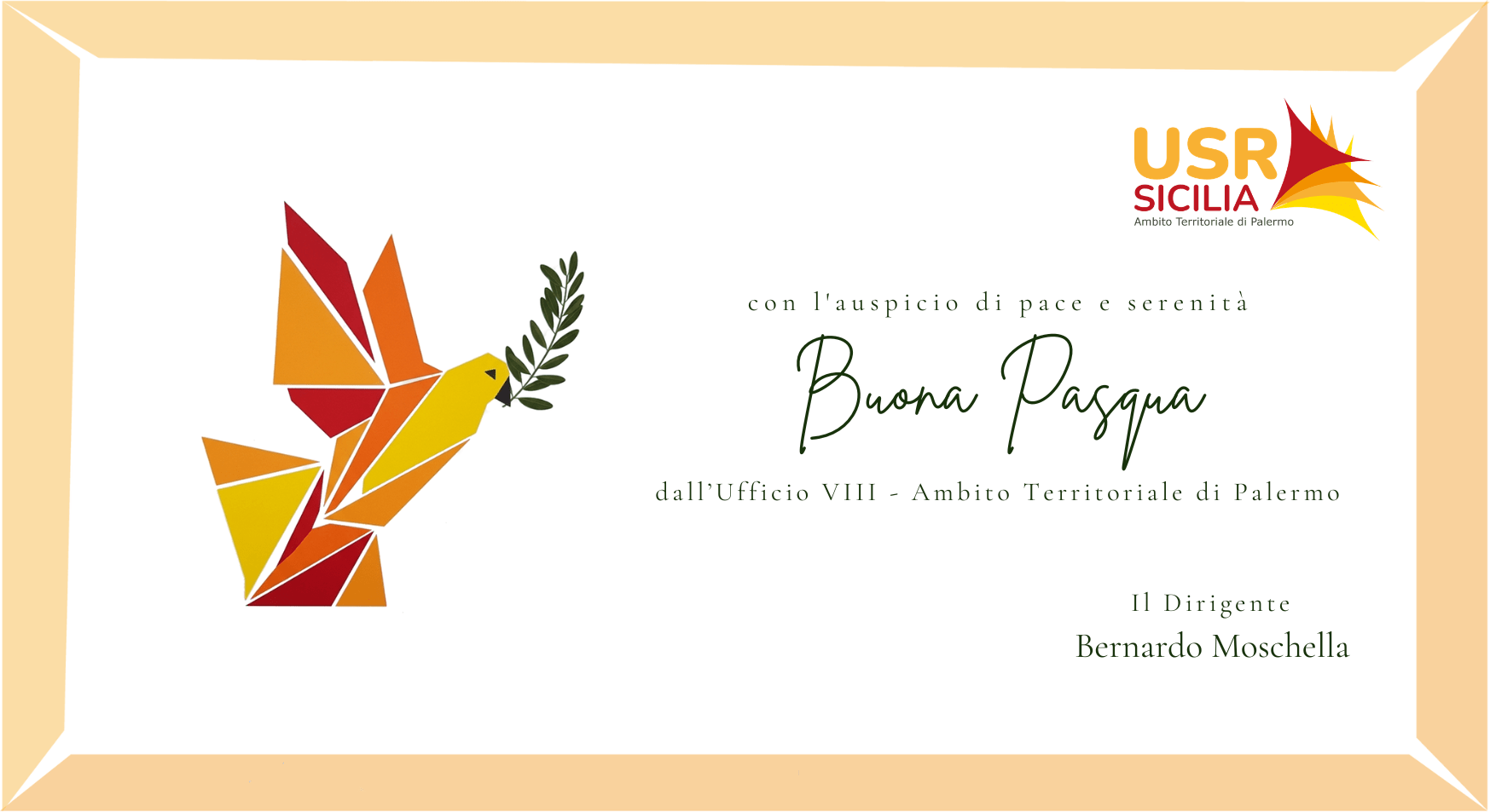 Auguri per le festività pasquali del Dirigente e del personale dell’A.T. di Palermo.